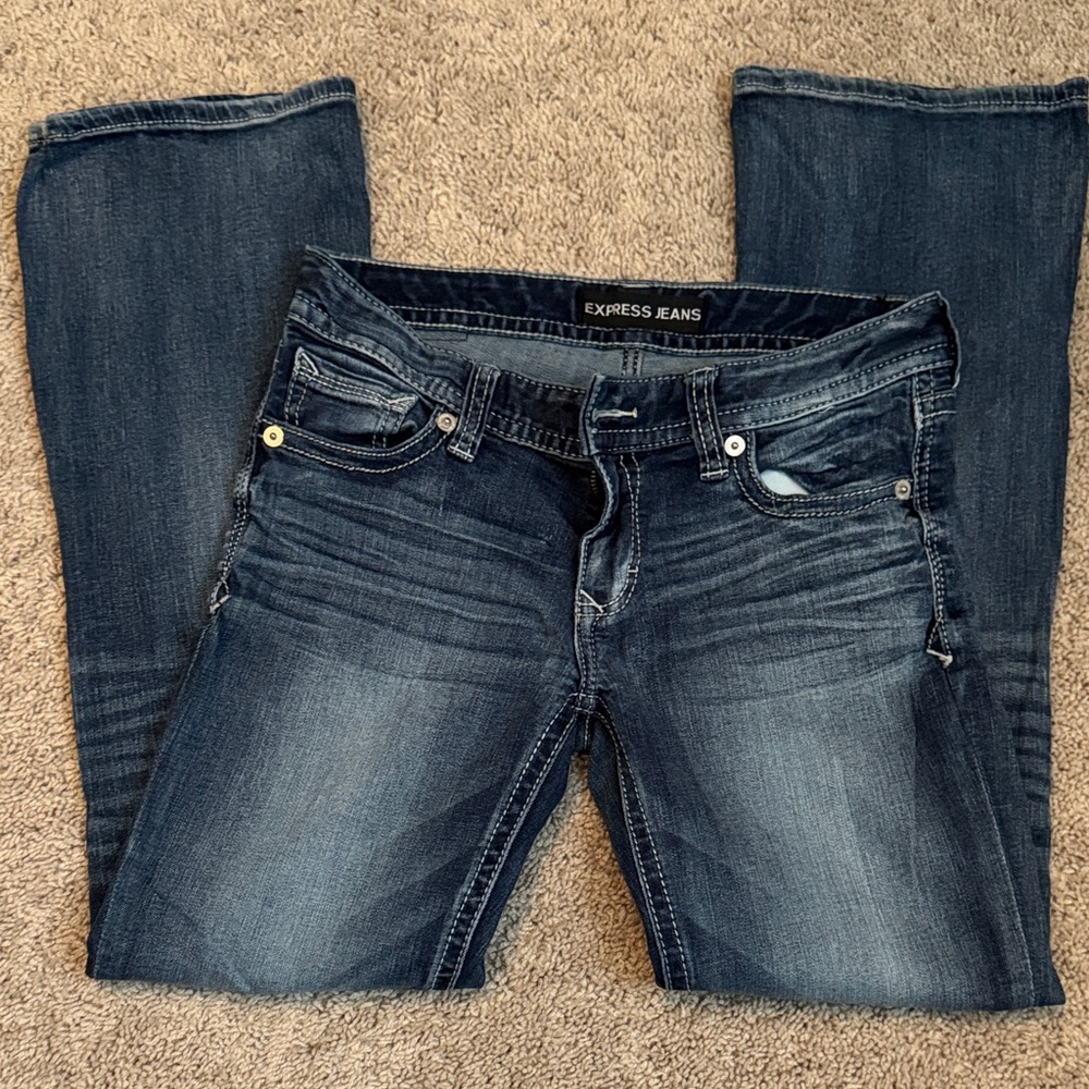 Express Women's Dark Blue Boot Cut Jeans